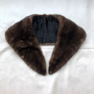 Mink Fur Collar Brown For Women's Coat Vintage 1950s/1960s • $22.99