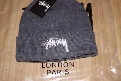 £30 • Buy New Stussy Grey Beanie Hat