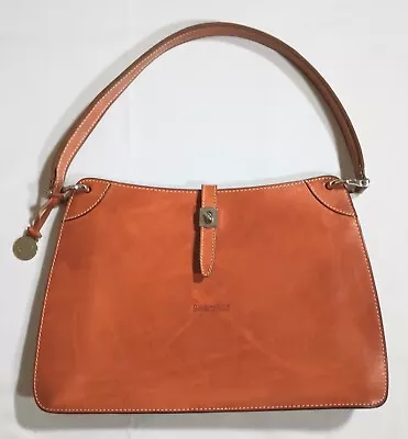 Vintage Dooney & Bourke Brown Leather Purse Made In ITALY Shoulder HandBag Brown • $45