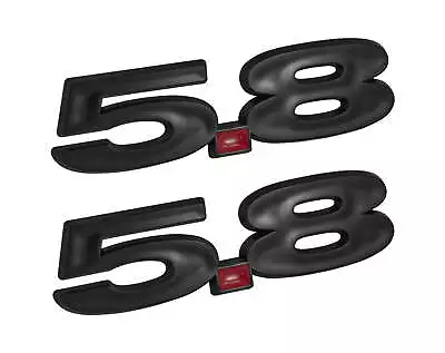 Ford Truck F150 Mustang 5.8 5.8L 351W V8 Gloss Black 5.25  Fender Emblems - Pair • $21.58