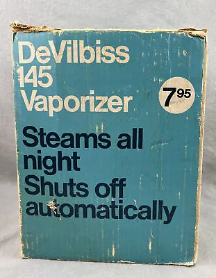 Vtg DeVilbiss No. 145 Vaporizer Humidifier Aqua Blue - Original Box *PARTS ONLY* • $19.99