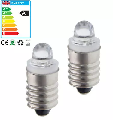 E10 LED Bulb 1-4X Flashlight Warm/White 3V Screw Lamp Replace For Torch Light • $9.49