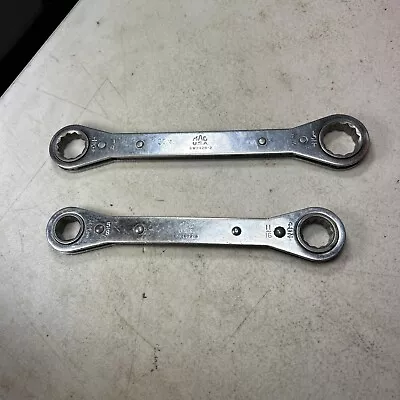 MAC TOOLS - Lot Of 2 Ratcheting Box End Wrenches ( RW2022-S ) (RW2428-2 )  USA • £25.99