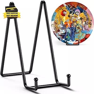 4 Pack 10 Inch Large Plate Stands For Display - Metal Plate Holder Stand + Pictu • $31.94