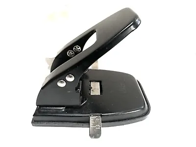 OIC Heavy-Duty 2-Hole Paper Punch Black. Paper Perforator Paper Hole Maker • $11.99