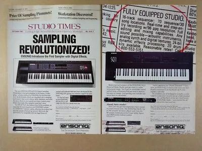 $9.99 • Buy 1990 Ensoniq EPS-16 PLUS & SQ-1 Keyboards Vintage Print Ad