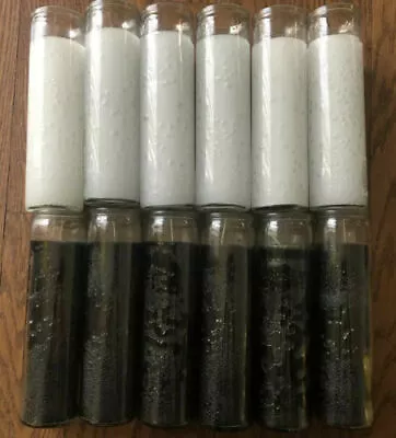 PACK OF 12 GLASS CANDLE 5-7 DAY  UNSCENTED VELAS 6 Blancas Y 6 Veladora Negras • £51.64