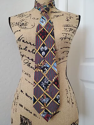 VTG Nicole Miller 1994 Men's Silk Christmas Themed Novelty Tie Necktie • $14