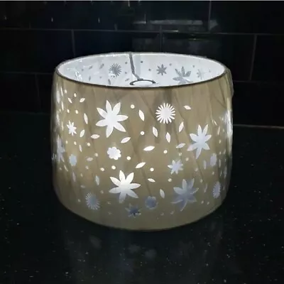 28cm Lila Flower Cut Out Shade Pendant Lampshade For Ceiling Or Lamp/Cream • £17.98