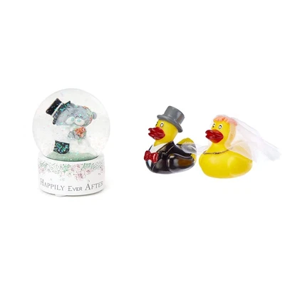 £25.57 • Buy Me To You AGE01002 Tatty Teddy 'Happily Ever After' Wedding Snow Globe & Alan...
