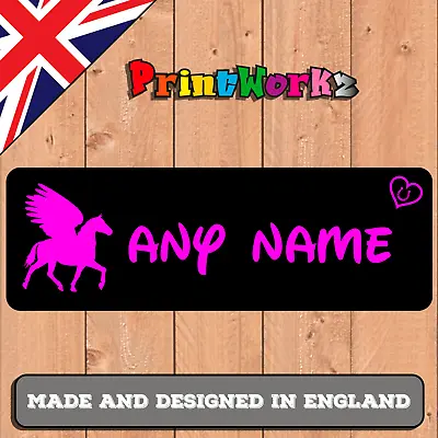 Personalised Horse Stable Yard Door Sign Nameplate Black And Pink • £9.95
