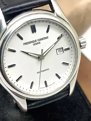 Frederique Constant Men's Watch FC-303X6B4/6 Automatic Silver Dial Black Leather • $791.99