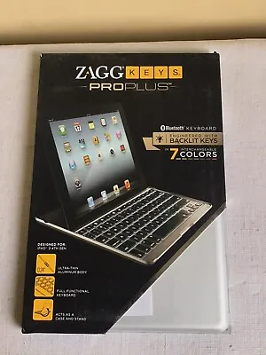 New Zagg Keys Proplus Ultra Thin Aluminum Keyboard Apple IPad 2-4th Gen Case • $24.99