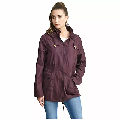 £13.99 • Buy Womens Rain Mac Ladies Girls Raincoat Fishtail Kagool Parka Festival Jacket Coat