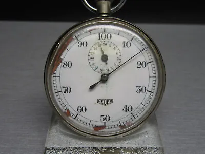 N645 ⭐⭐Vintage   Heuer   Stop Watch Pocket Watch Hand Wound ⭐⭐ • $53.22