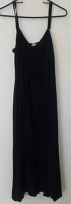 Idyllwind Black Maxi Dress Womens Large Sleeveless Smocked Black Boho  • $29.99