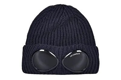 Cp Company Goggle Beanie Hat Navy  Authentic One Size Knit • £90