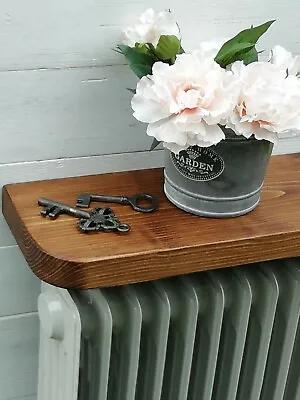 Solid Pine Wood Radiator Mantel Shelf Rounded Curved Edges + Concealed Brackets • £3.99