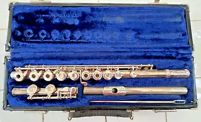Vintage Gemeinhardt SOLID SILVER Open Hole Flute M3S Original Hard Case US Made • $899.99