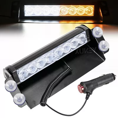 4.5'' White Amber Car LED Windshield Strobe Light Emergency Hazard 12V Universal • $15.69