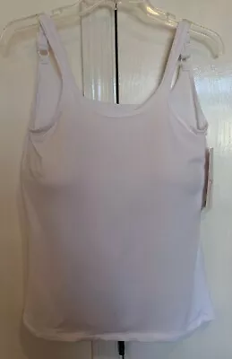Mastectomy Camisole With Integrated Prosthetics Large W D Cup New White NWT • $125