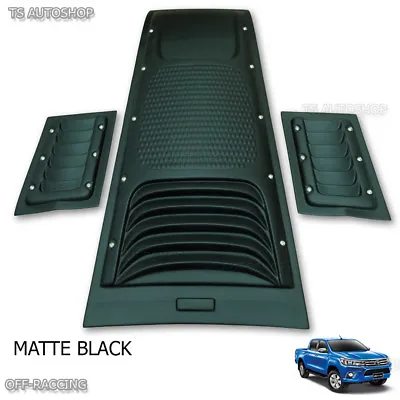 Set Matte Black Scoop Bonnet Vent Cover Toyota Hilux Revo M70 M80 4x2 4x4 15 17 • $275.45