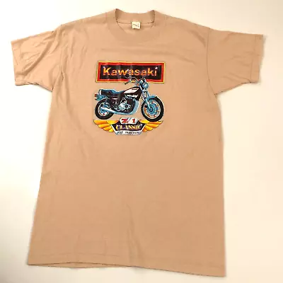 Vintage Kawasaki Z1 900 Motorcycle T-shirt Brown Size M Medium • $45