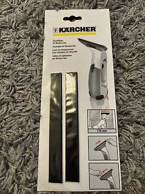 Genuine Karcher Window Vacuum Medium Blades 170mm 2.633-104.0 Pack Of 2 Free P&p • £3.99