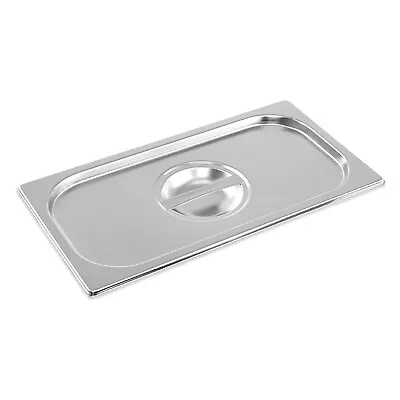 Stainless Steel Container Lid Gastronorm 1/3 Size Bain Marie Food Pan Pot Tray • £13.95