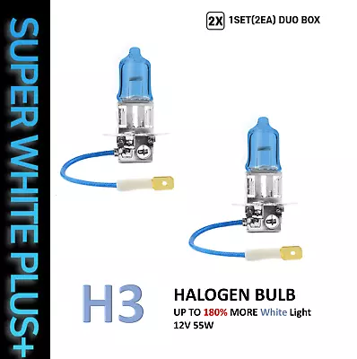 H3 Halogen 12V 55W Xenon White  Upgrade Headlight Bulb - Pack Of 2 • $8.95