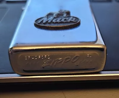 1972 Vintage Zippo Slim Lighter - Mack Truck Bulldog Emblem - Bradford WOW! • $30