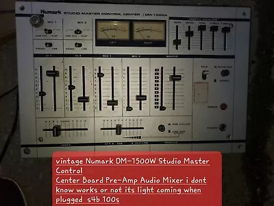 Vtg Numark DM-1500W Studio Master Control Center Board Pre-Amp Audio Mixer  • $100