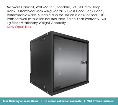 £79 • Buy Intellinet Network Cabinet, Wall Mount 6U, 300mm