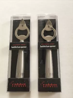 2 Pk Rabbit Metrokane Bottle Can Opener Stainless Steel 9952 • $11.98