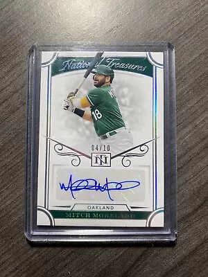 2021 Panini National Treasures Signatures #/10 Mitch Moreland #S-MM Auto • $29.99