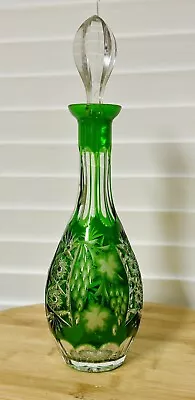 Nachtmann Green Crystal Decanter • $175