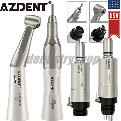 Dental Slow Low Speed Handpiece Contra Angle Straight Air Motor 2/4 Holes E-type • $51.99