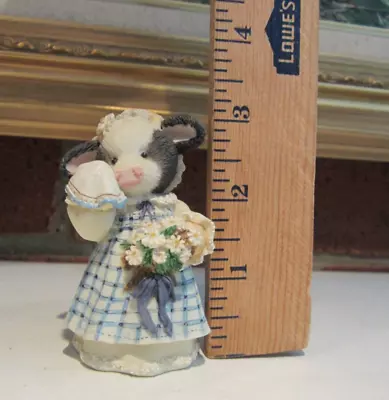 Enesco Mary's Moo Moos 1995 Figurine MILK MAID Of Honor Item #167509 Wedding • $10.99