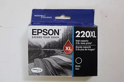 Genuine Epson 220XL High-Capacity Black Ink Cartridge T220XL120 Expired 03/2023 • $12.95