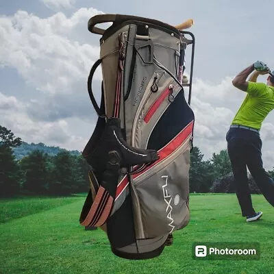 Maxfli Honors Golf 6-Way Lightweight Stand Bag Red Gray 8 Pocket EUC  • $60