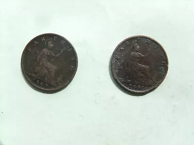 VICTORIA. Farthing  1862  &  1860. • £0.99