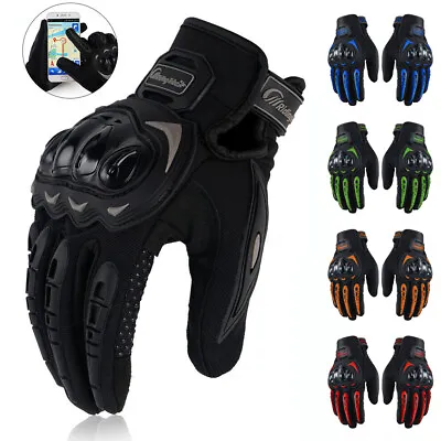 Motorcycle Glove Men Women Touch Screen Powered Motorbike Racing Riding Gloves • $12.86