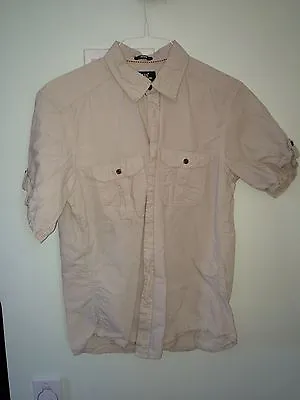 $4.49 • Buy Mens Men's Stylish H&M L.O.G.G Label Of Graded Goods Casual Short Sleeve Shirt M