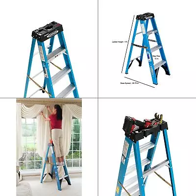 4 Ft. Fiberglass Step Ladder With 250 Lb. Load Capacity Type I Duty Rating | • $101.99