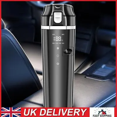 12V/24V Car Heated Smart Mug 500ML Coffee Milk Heated Kettle Water Warmer Bottle • £22.59