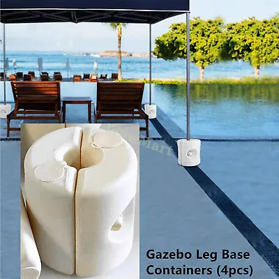 $69.95 • Buy 4x Gazebo Base Marquee Canopy Tent Fillable Feet Leg Weight Pods Water Sand Base