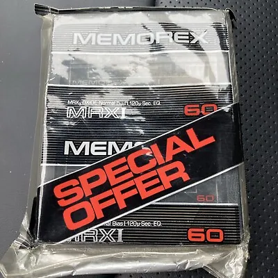 Memorex  MRX I  Normal  Bias -  60 Minute  2-Pack  Audio  Cassette  Tapes Sealed • $6.99
