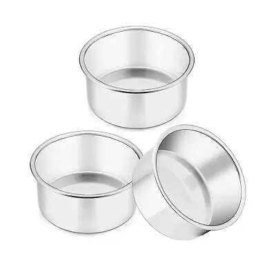 4 Inch Cake Pan Mini Cake Pan Small Round Baking Cake Pans Set Stainless Steel F • $13.98