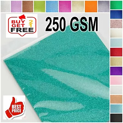 £2.29 • Buy A4 Glitter Card Coloured Premium Quality Low Non Shed 250gsm Crafts Mixed