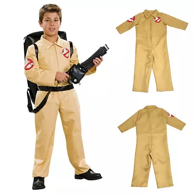 Kids Ghostbusters Cosplay Costume Jumpsuit Birthday Halloween Carnival Outfit AU • $28.39